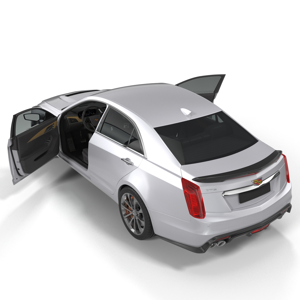 3D Cadillac CTS-V 2016 Rigged