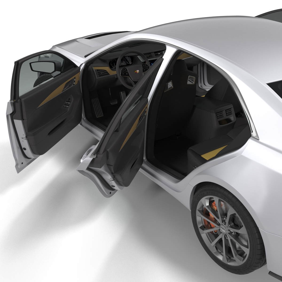 3D Cadillac CTS-V 2016 Rigged