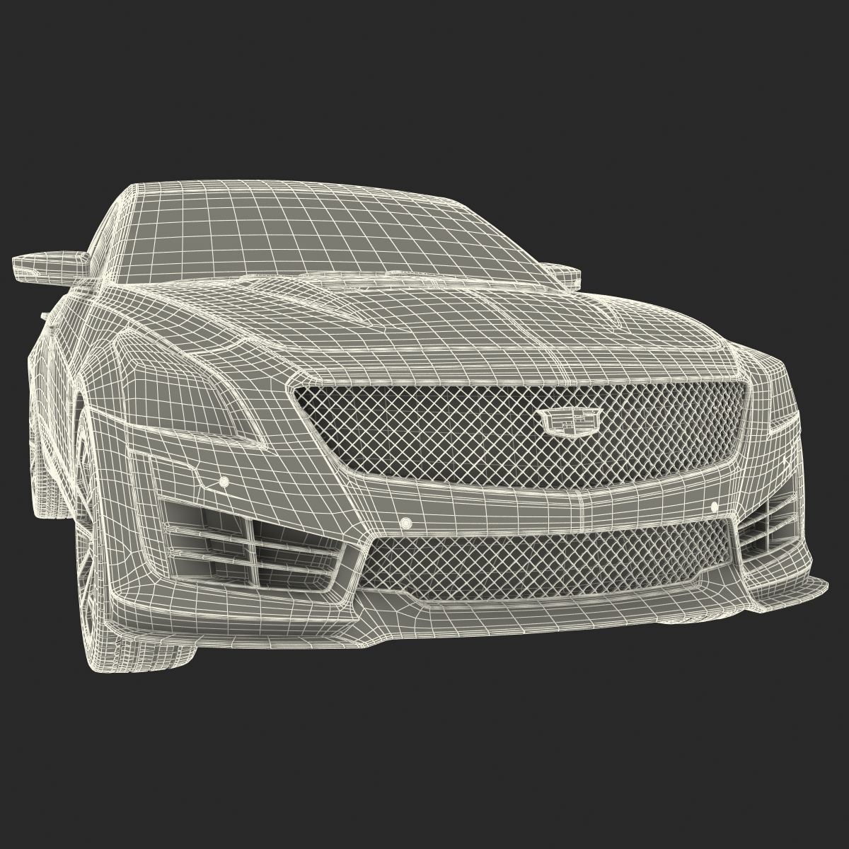 3D Cadillac CTS-V 2016 Rigged