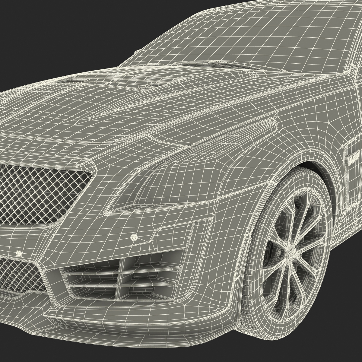 3D Cadillac CTS-V 2016 Rigged