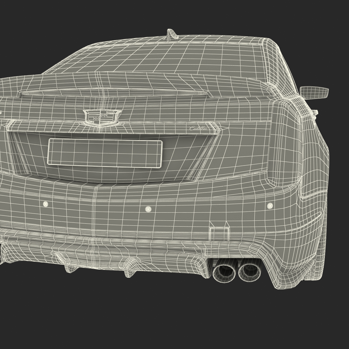 3D Cadillac CTS-V 2016 Rigged