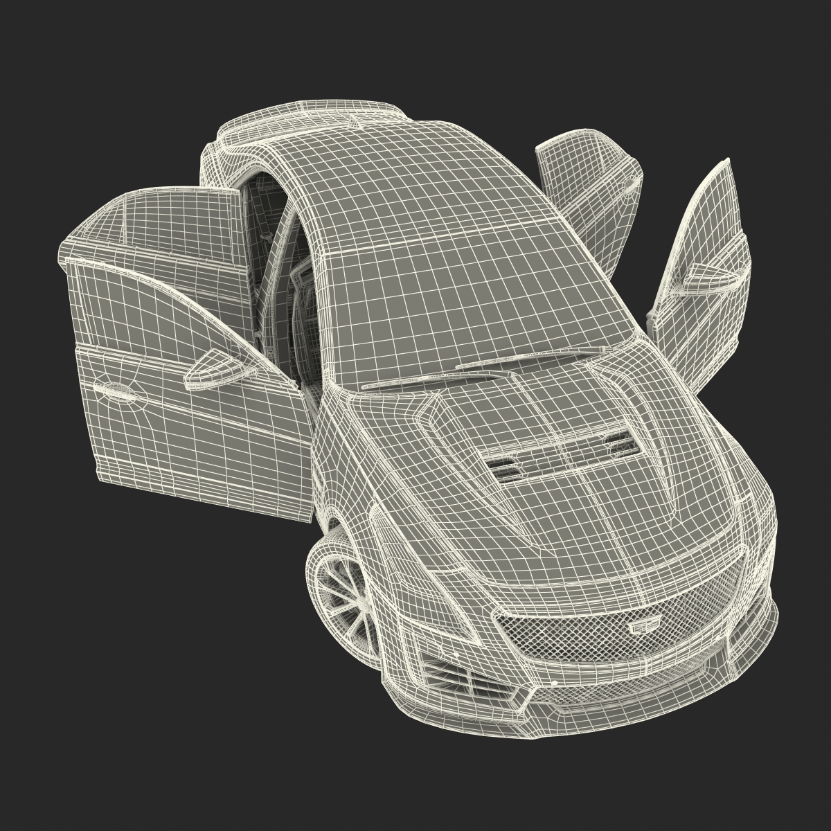 3D Cadillac CTS-V 2016 Rigged