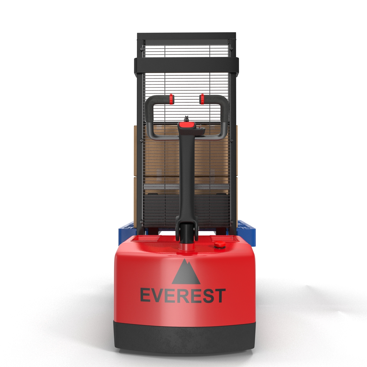 3D Electric Walkie Stacker and Plastic Pallet 2 Set model