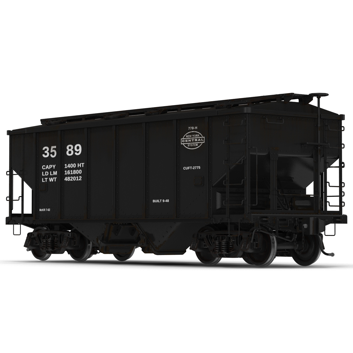 3D Covered Hopper Car model