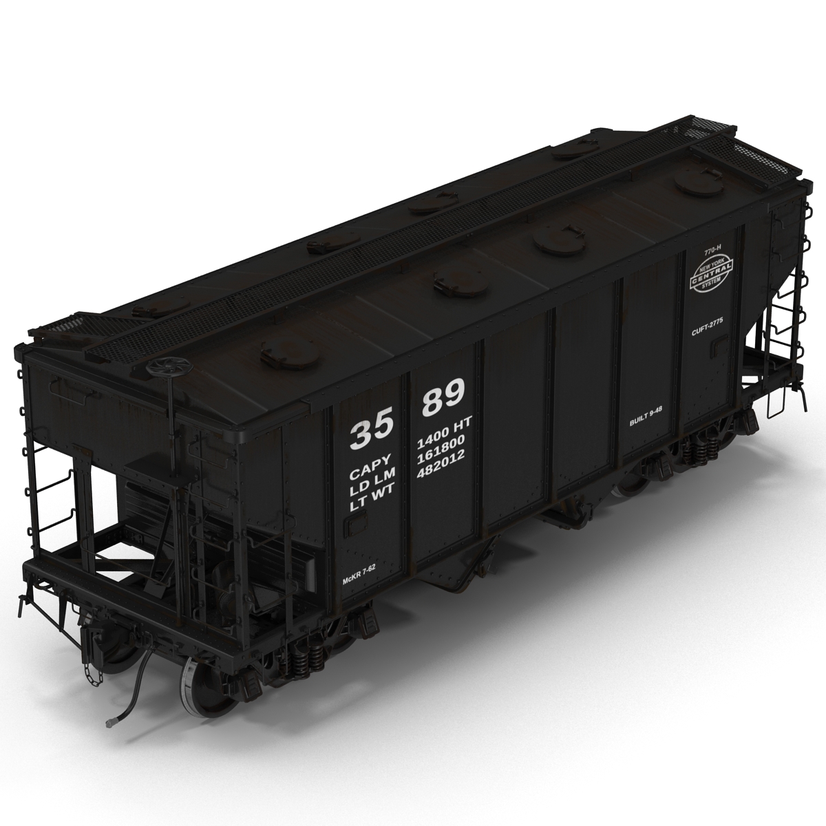 3D Covered Hopper Car model