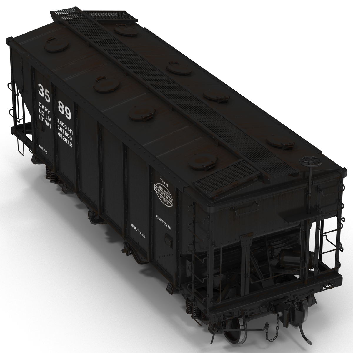 3D Covered Hopper Car model