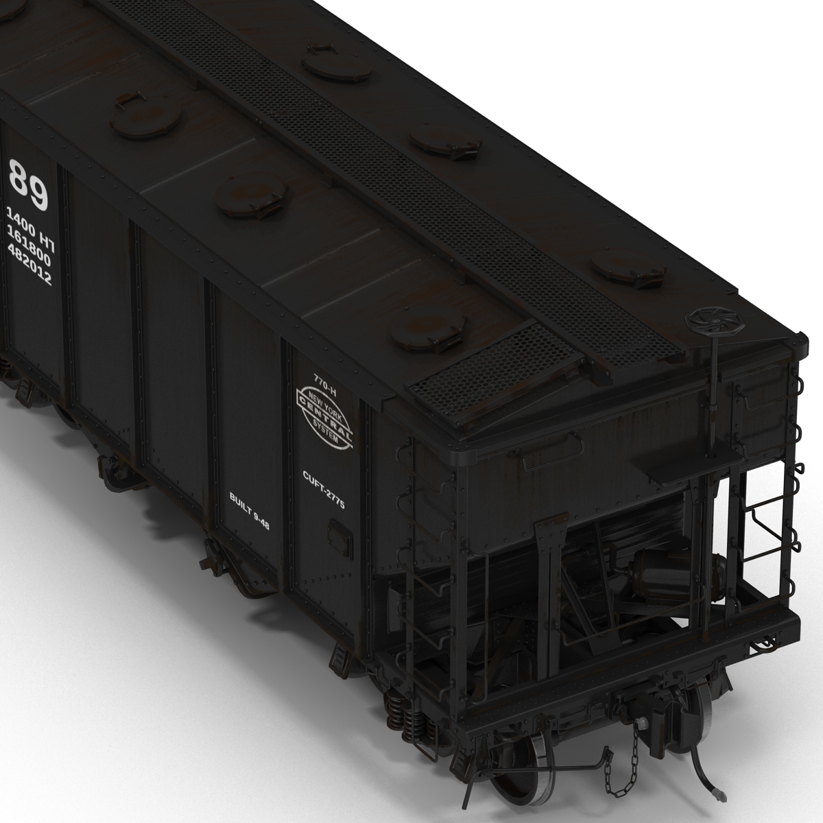 3D Covered Hopper Car model