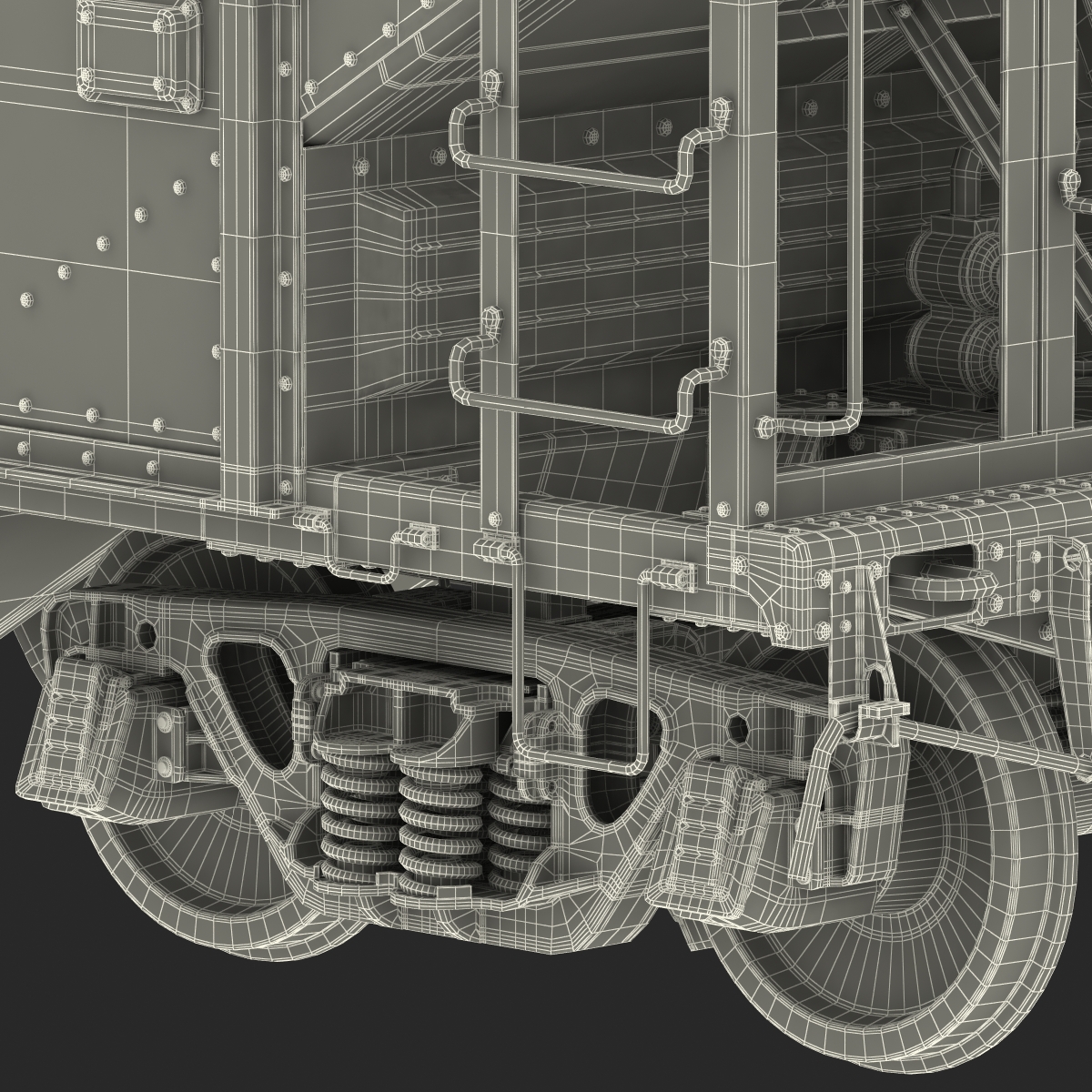 3D Covered Hopper Car model