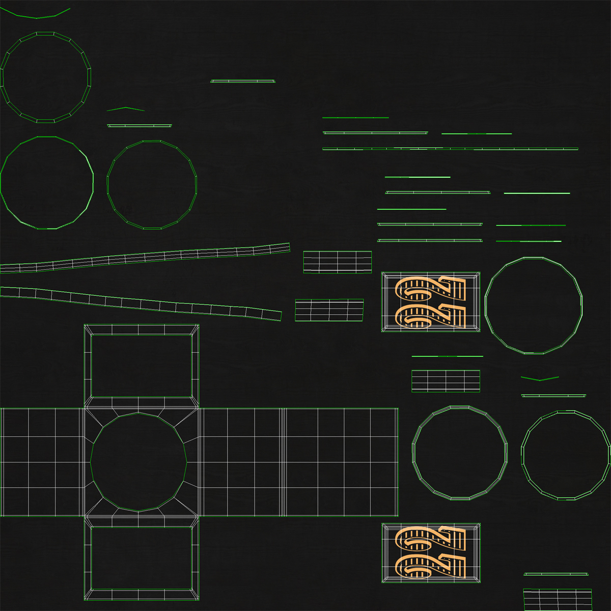 Steam Train with Wagon 4 3D model