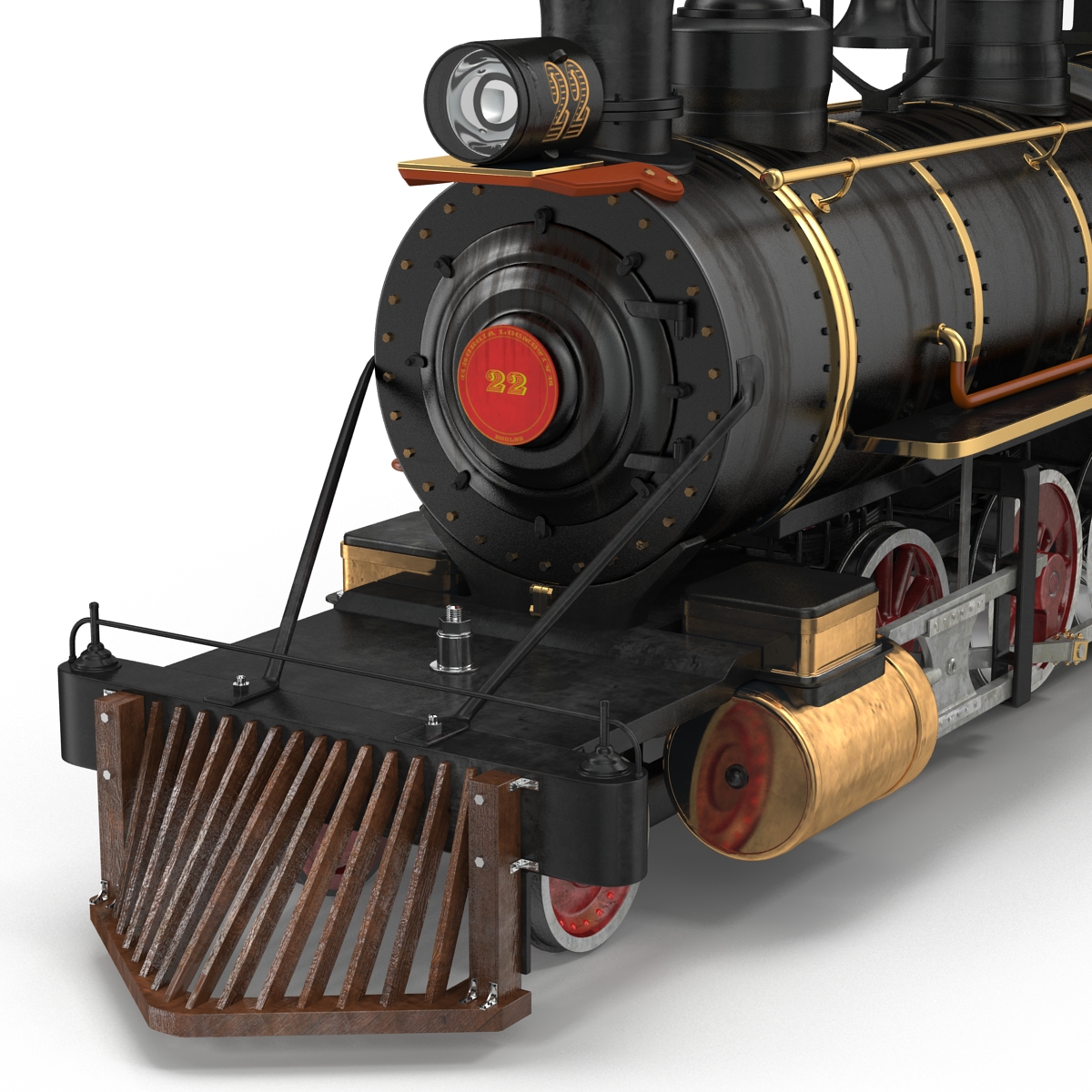 Steam Train with Wagon 4 3D model