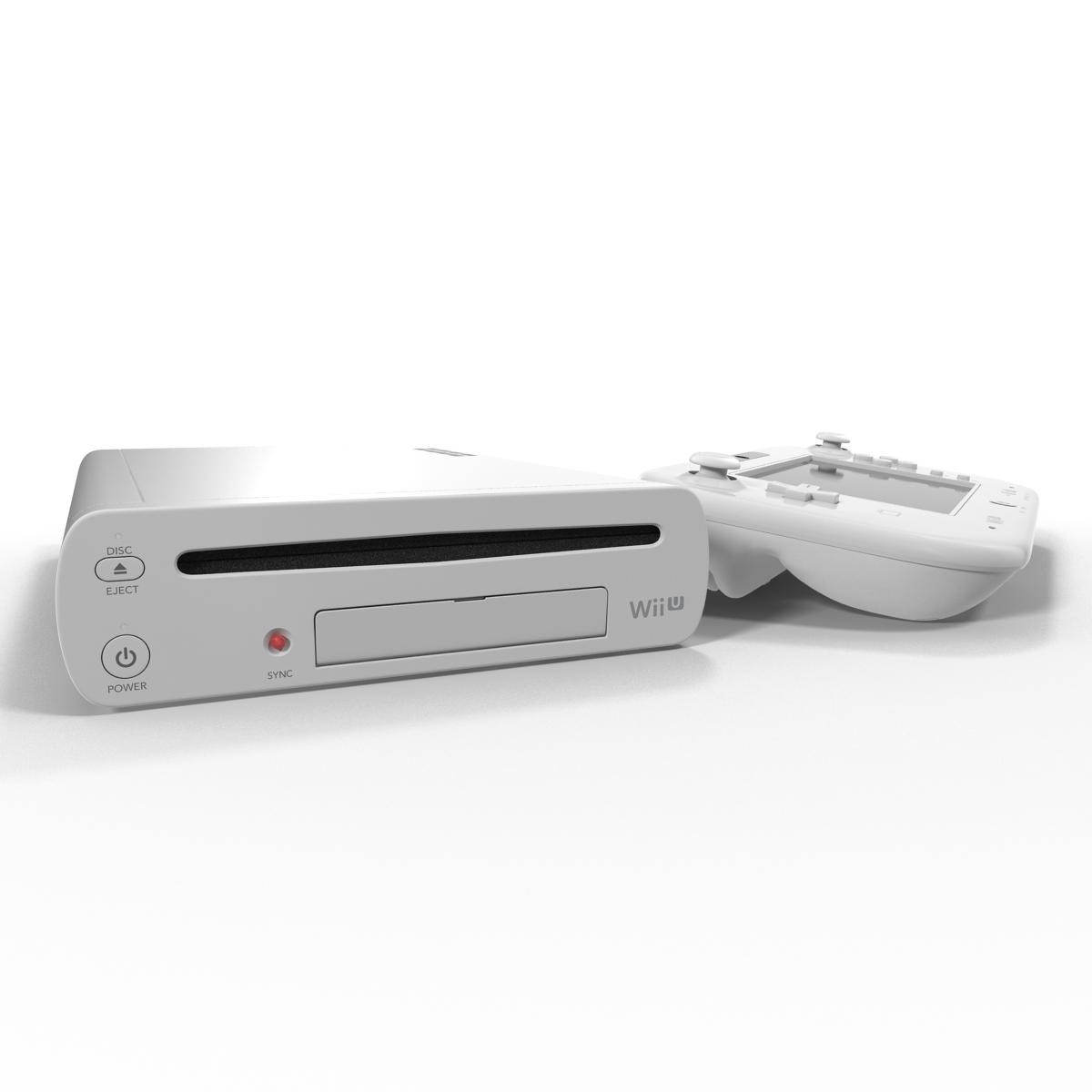 Nintendo Wii U Set White 3D model