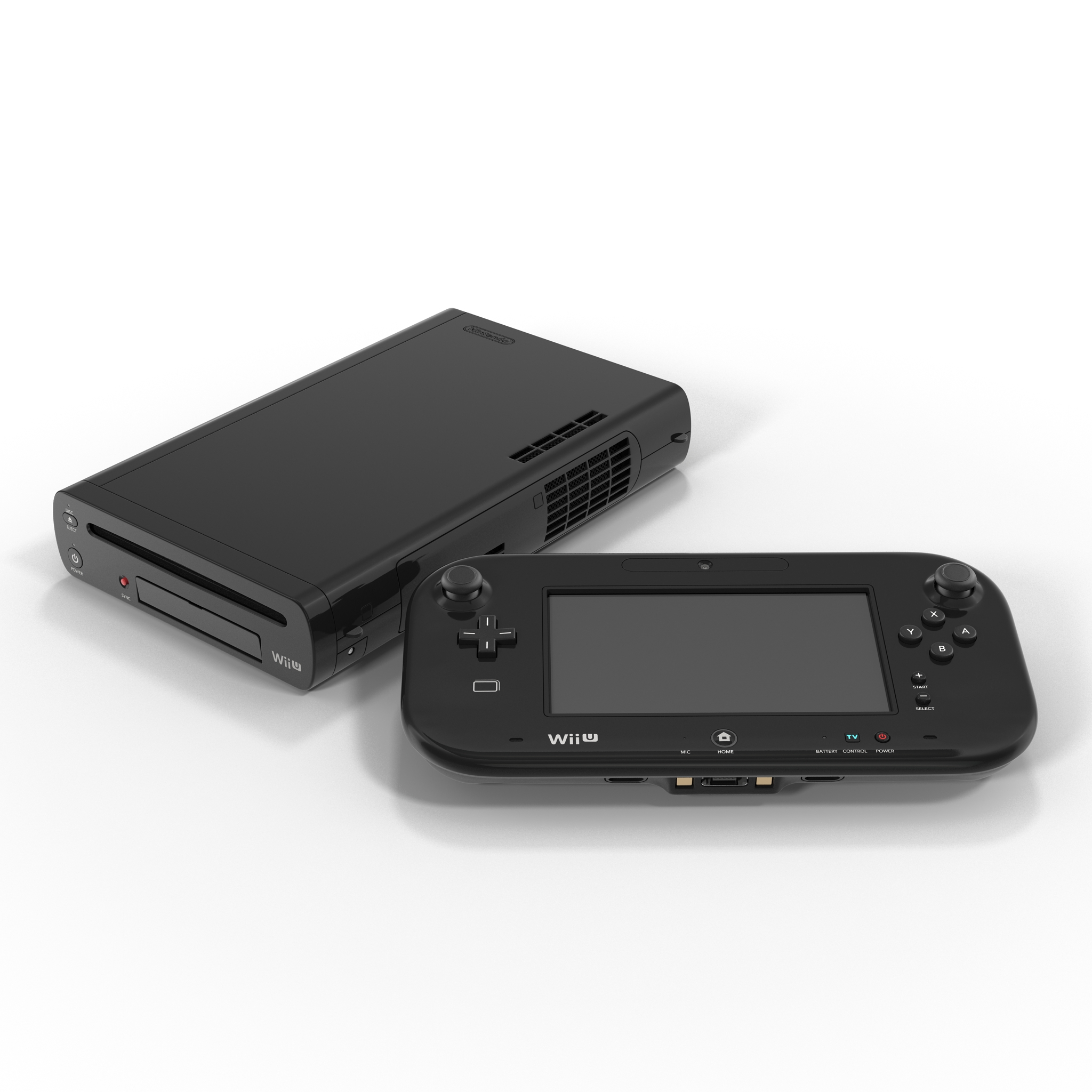 Nintendo Wii U Set Black 3D model