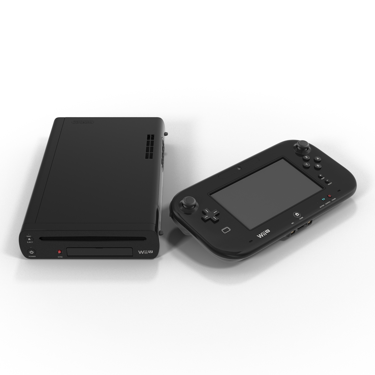 Nintendo Wii U Set Black 3D model