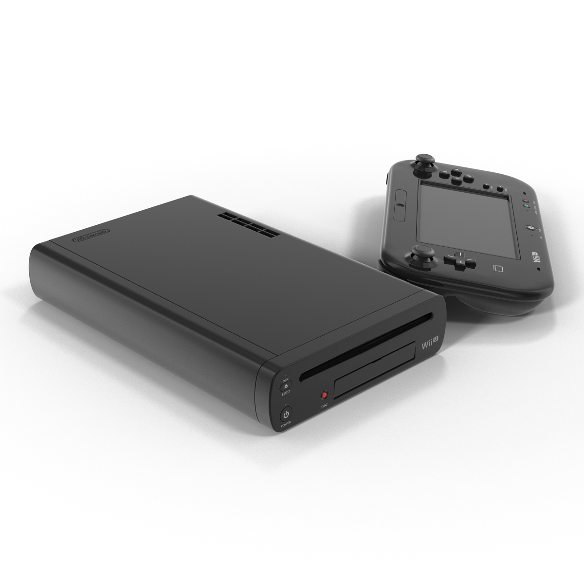 Nintendo Wii U Set Black 3D model