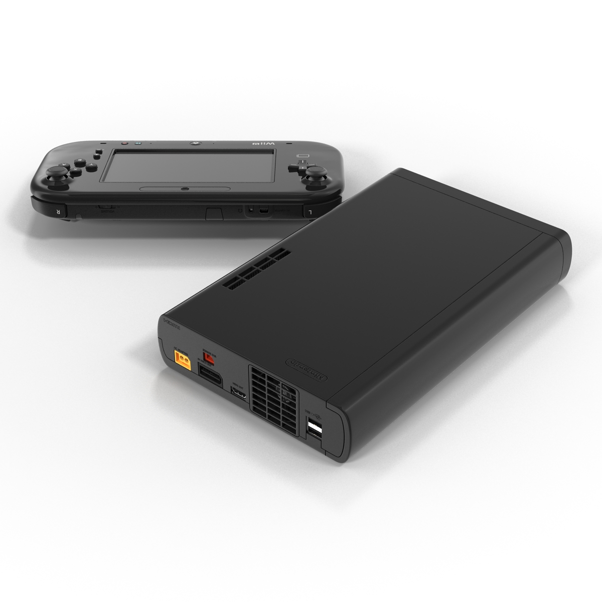 Nintendo Wii U Set Black 3D model