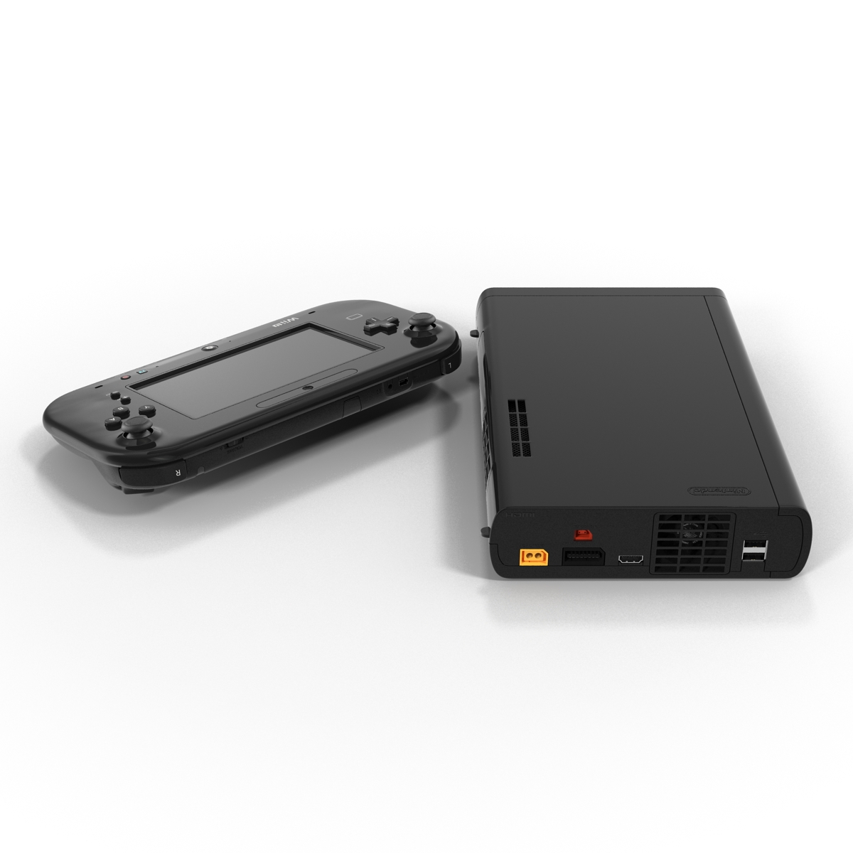 Nintendo Wii U Set Black 3D model