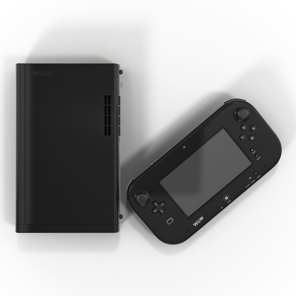 Nintendo Wii U Set Black 3D model