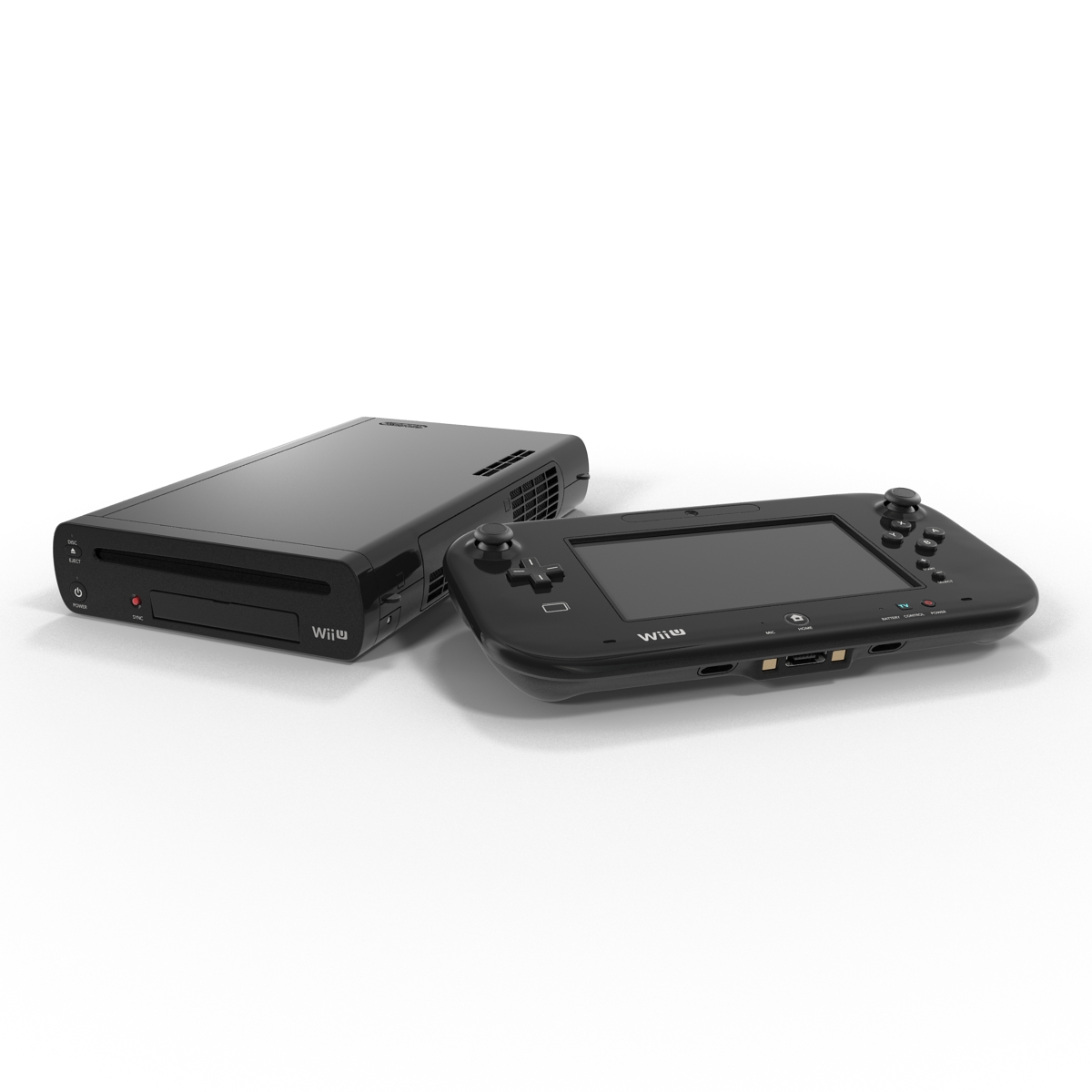 Nintendo Wii U Set Black 3D model