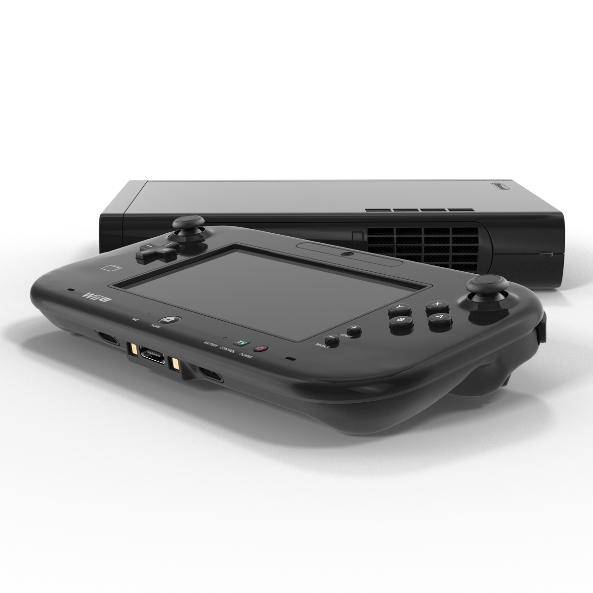 Nintendo Wii U Set Black 3D model