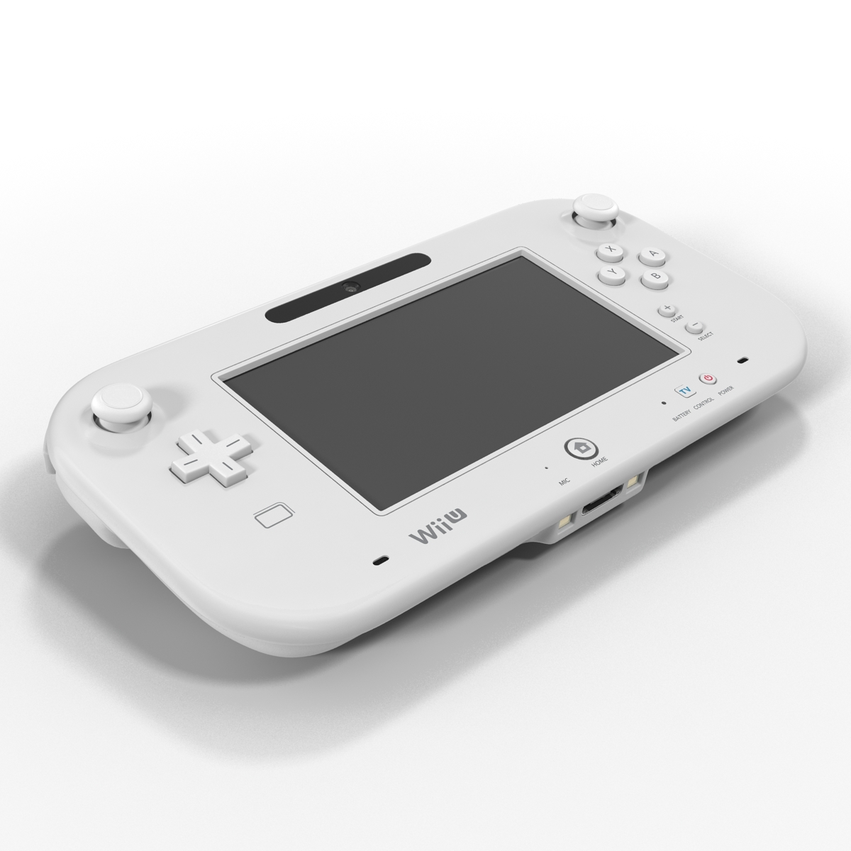 3D Nintendo Wii U Controller White