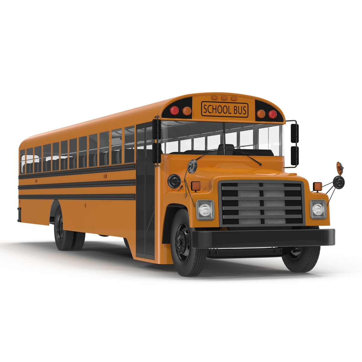 School Bus 3 Rigged 3D model