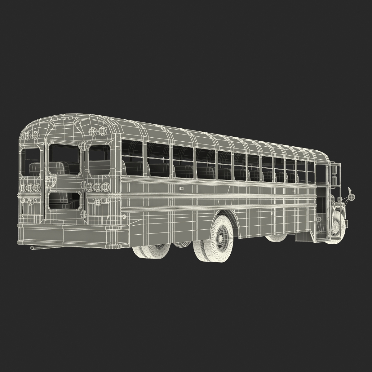 School Bus 3 Rigged 3D model