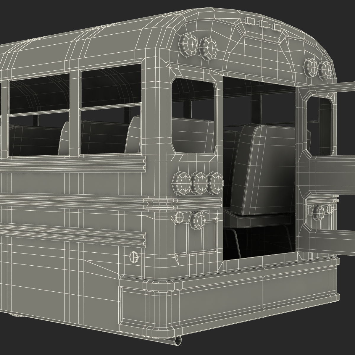 School Bus 3 Rigged 3D model