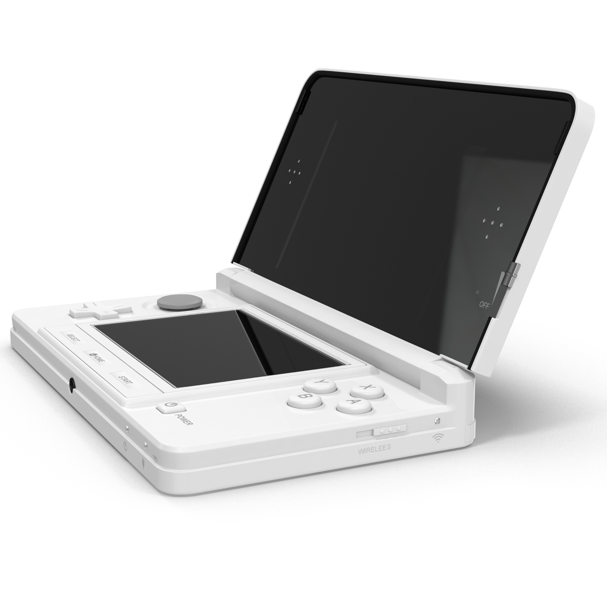 3D Nintendo 3DS White model