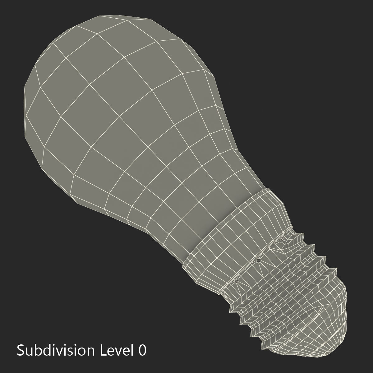 3D Energy Saving Light Bulb 2 Illuminated model