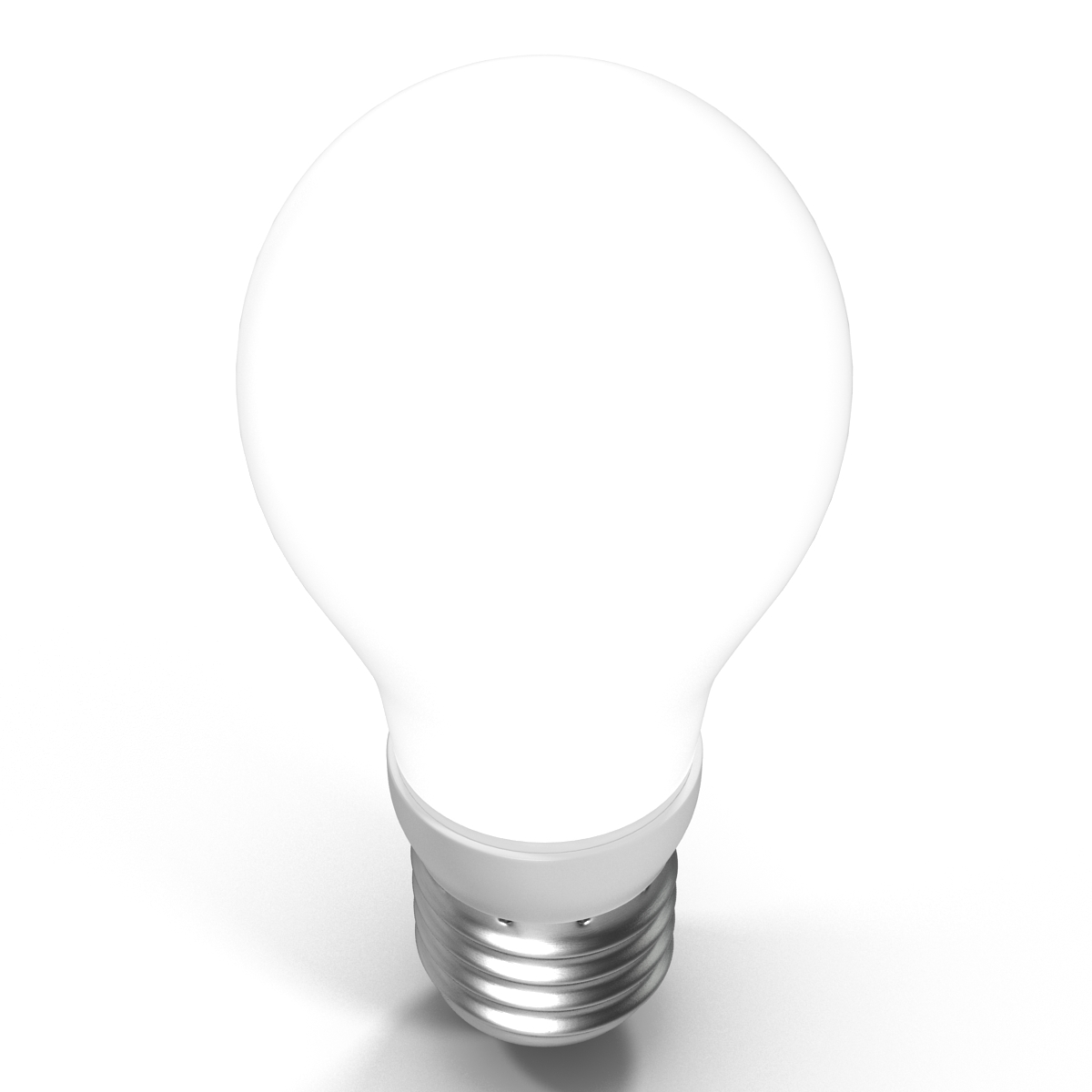 3D Energy Saving Light Bulb 2 Illuminated model