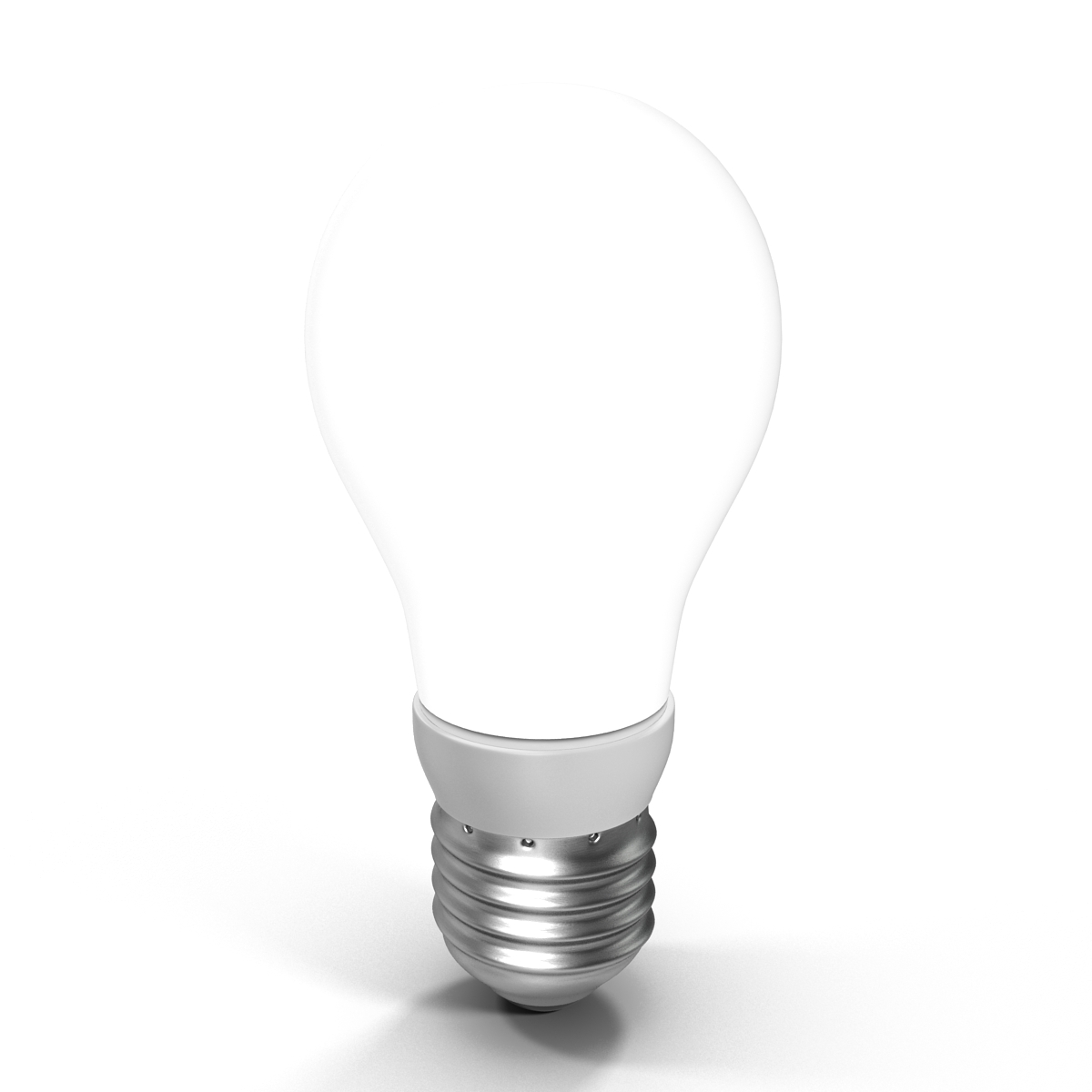 3D Energy Saving Light Bulb 2 Illuminated model