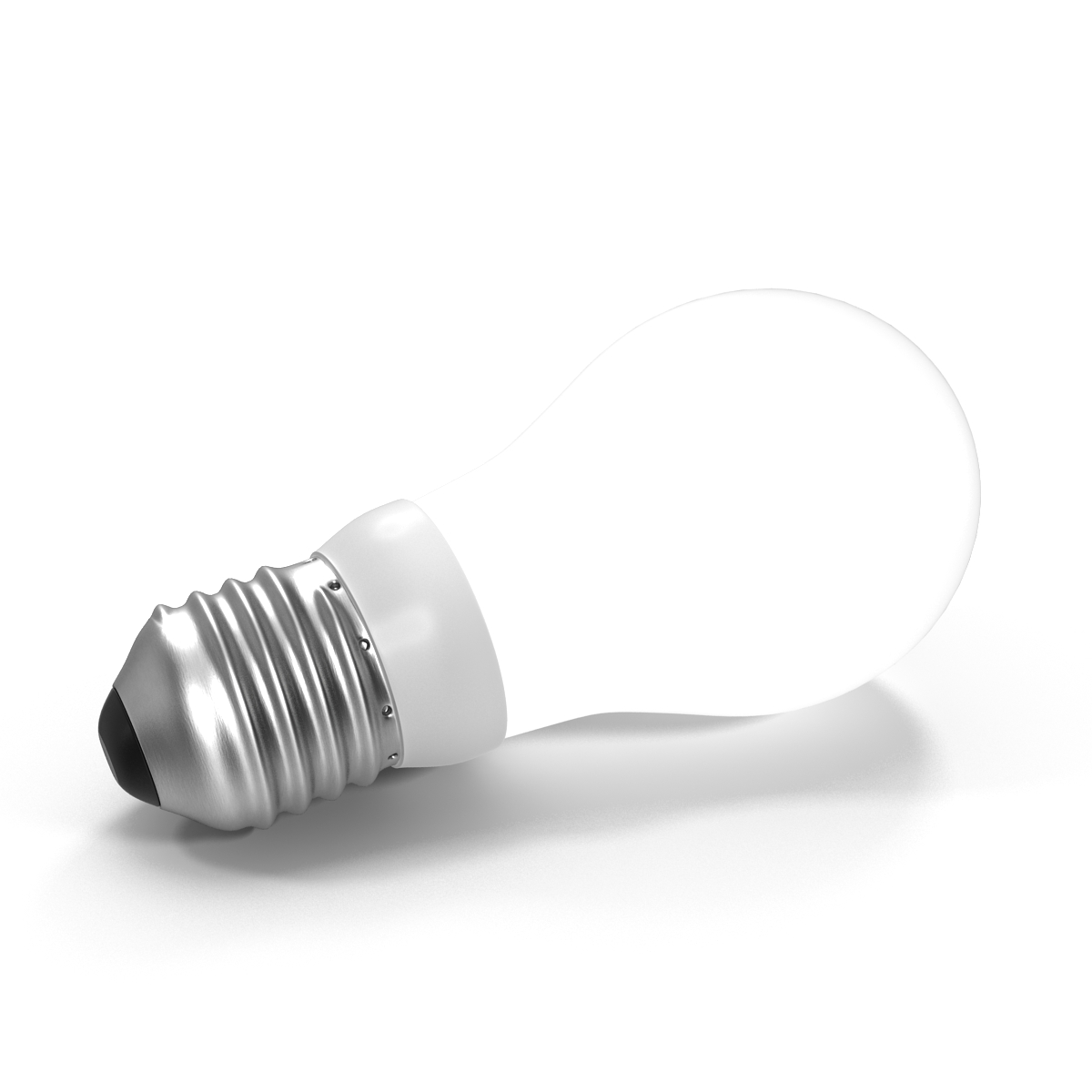 3D Energy Saving Light Bulb 2 Illuminated model