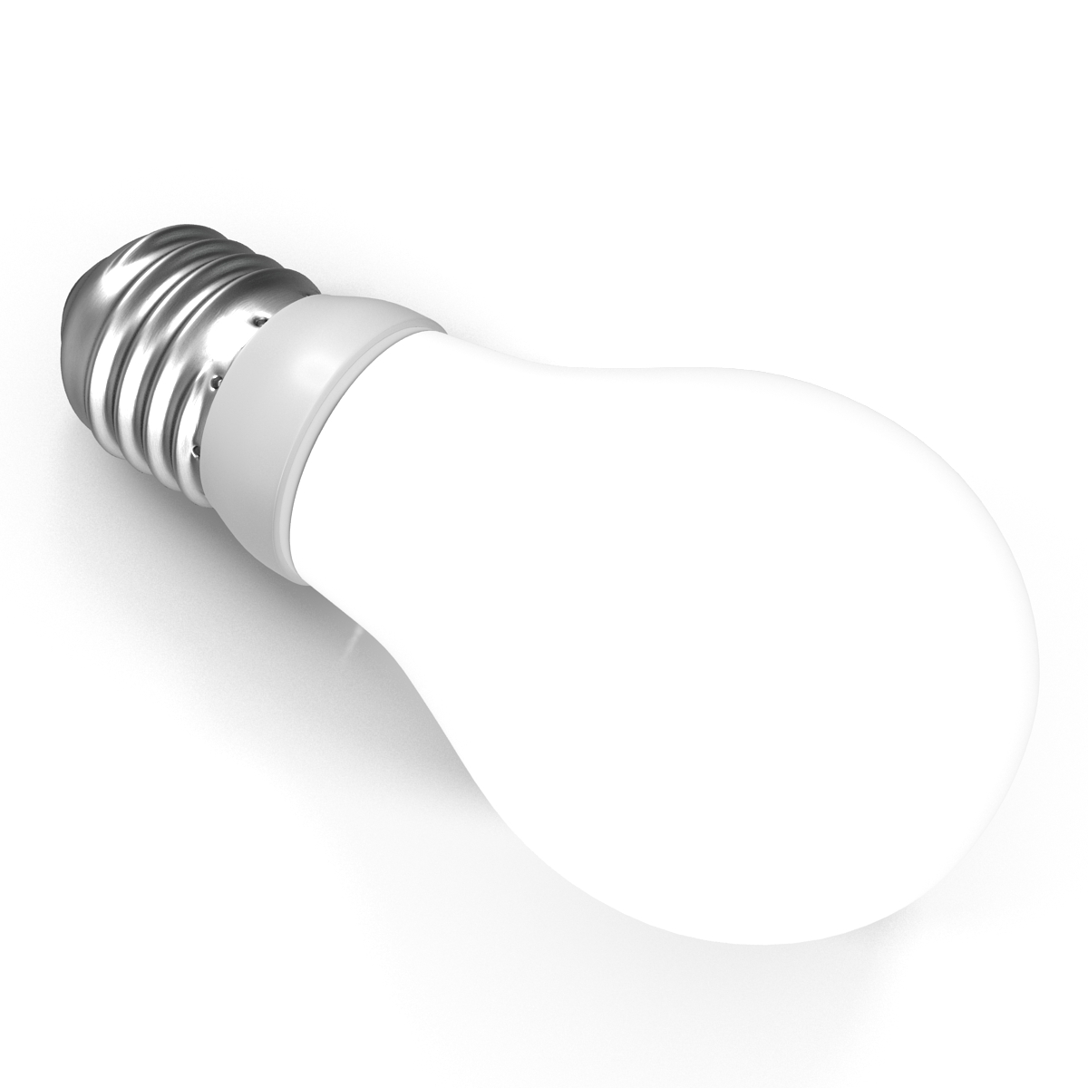 3D Energy Saving Light Bulb 2 Illuminated model