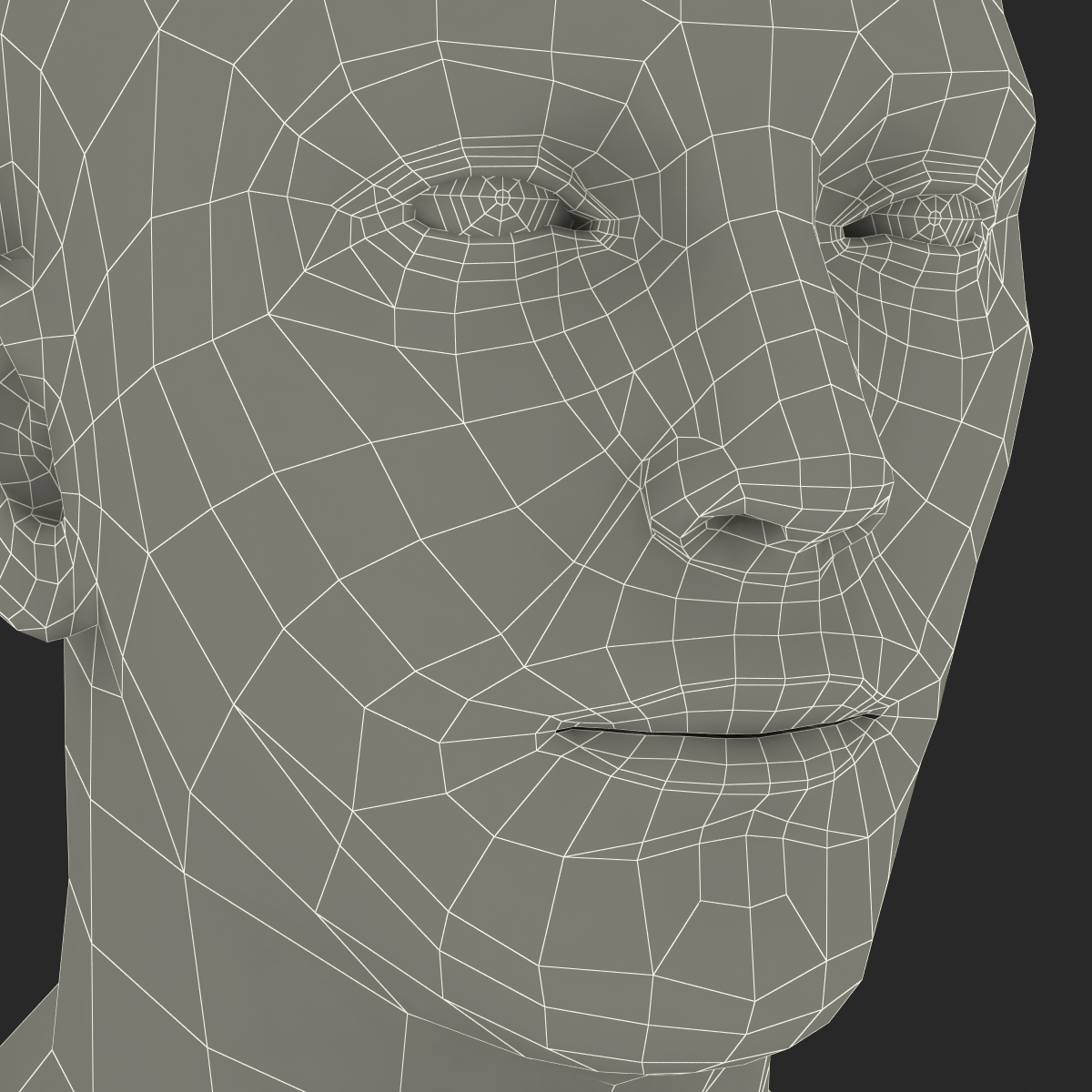 Caucasian Male Head 3D model