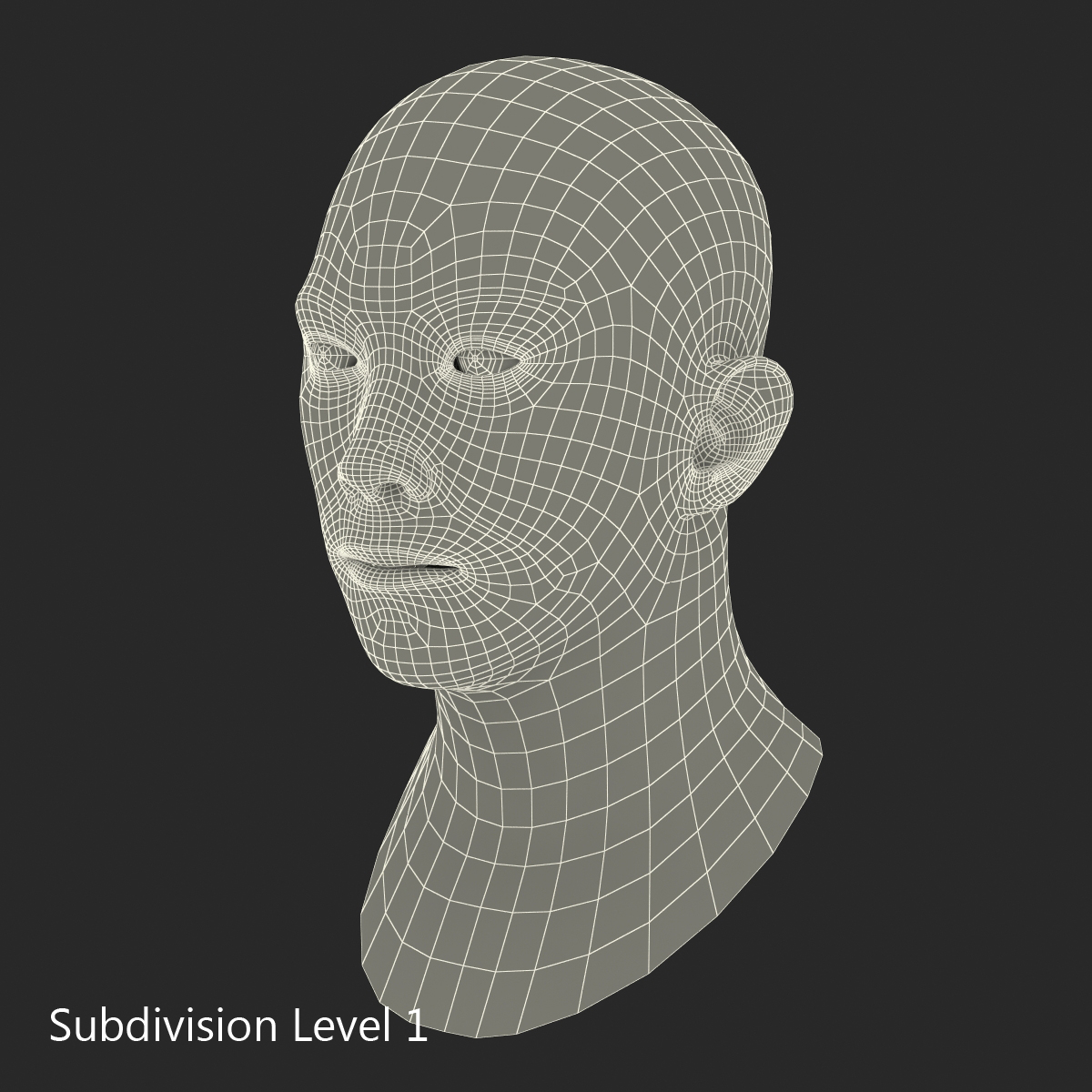 Asian Male Head Rigged 3D