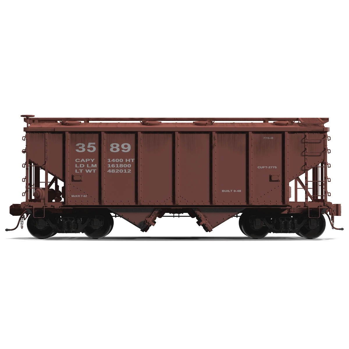 3D Covered Hopper Car Generic