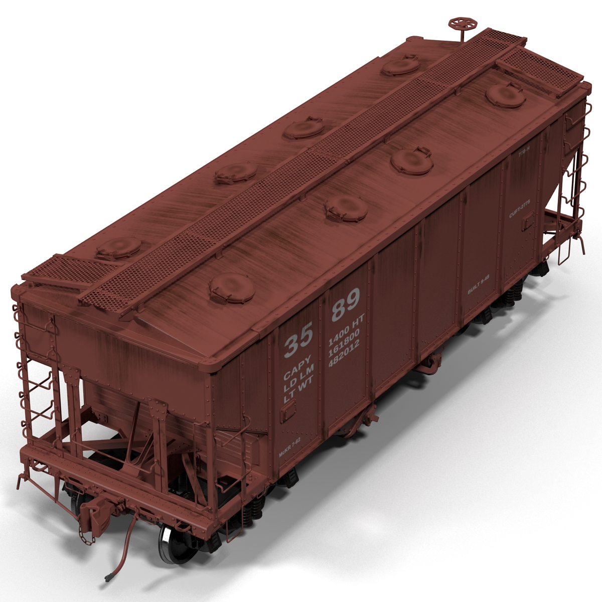 3D Covered Hopper Car Generic