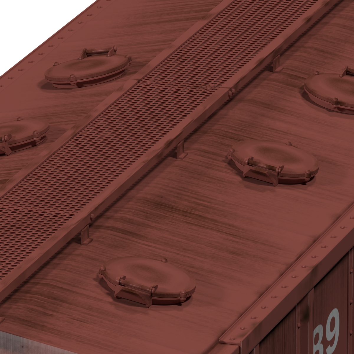 3D Covered Hopper Car Generic