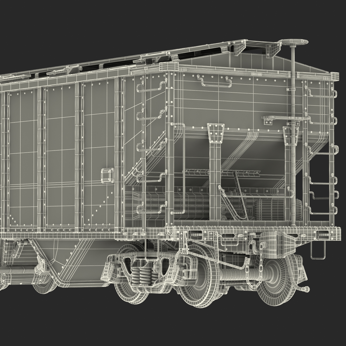 3D Covered Hopper Car Generic