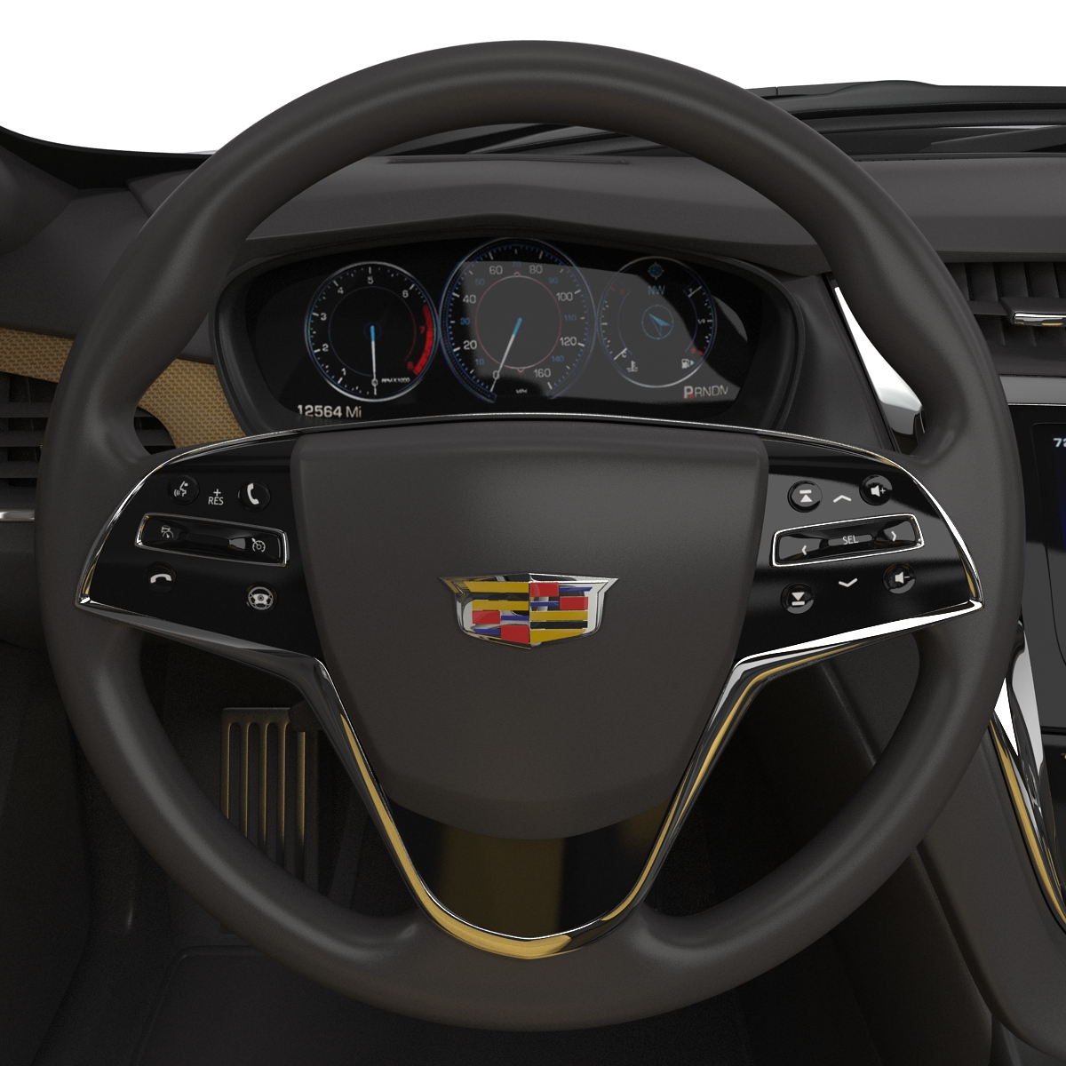 3D Cadillac CTS-V 2016 Rigged