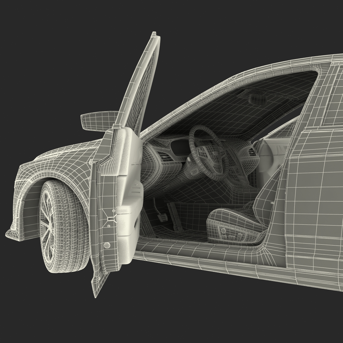 3D Cadillac CTS-V 2016 Rigged