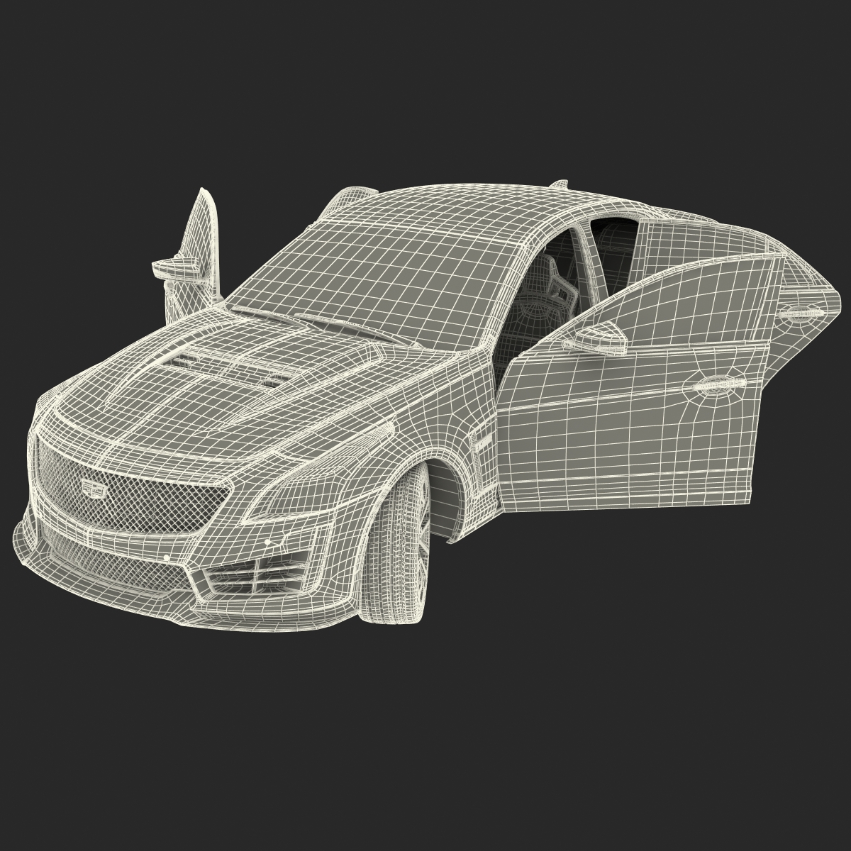 3D Cadillac CTS-V 2016 Rigged