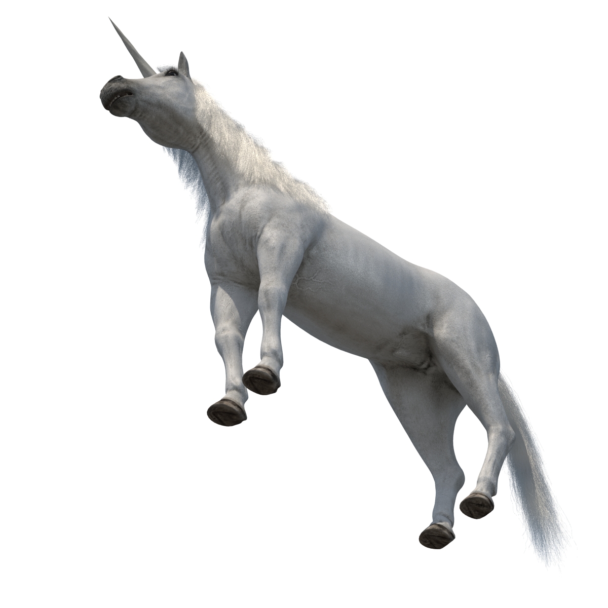 3D Unicorn with Fur