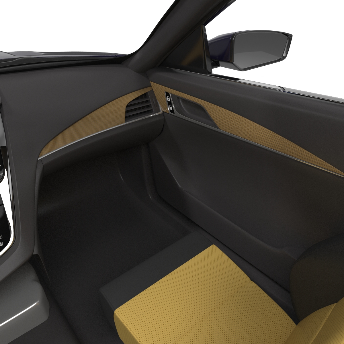 3D model Cadillac CTS-V 2016 Simple Interior