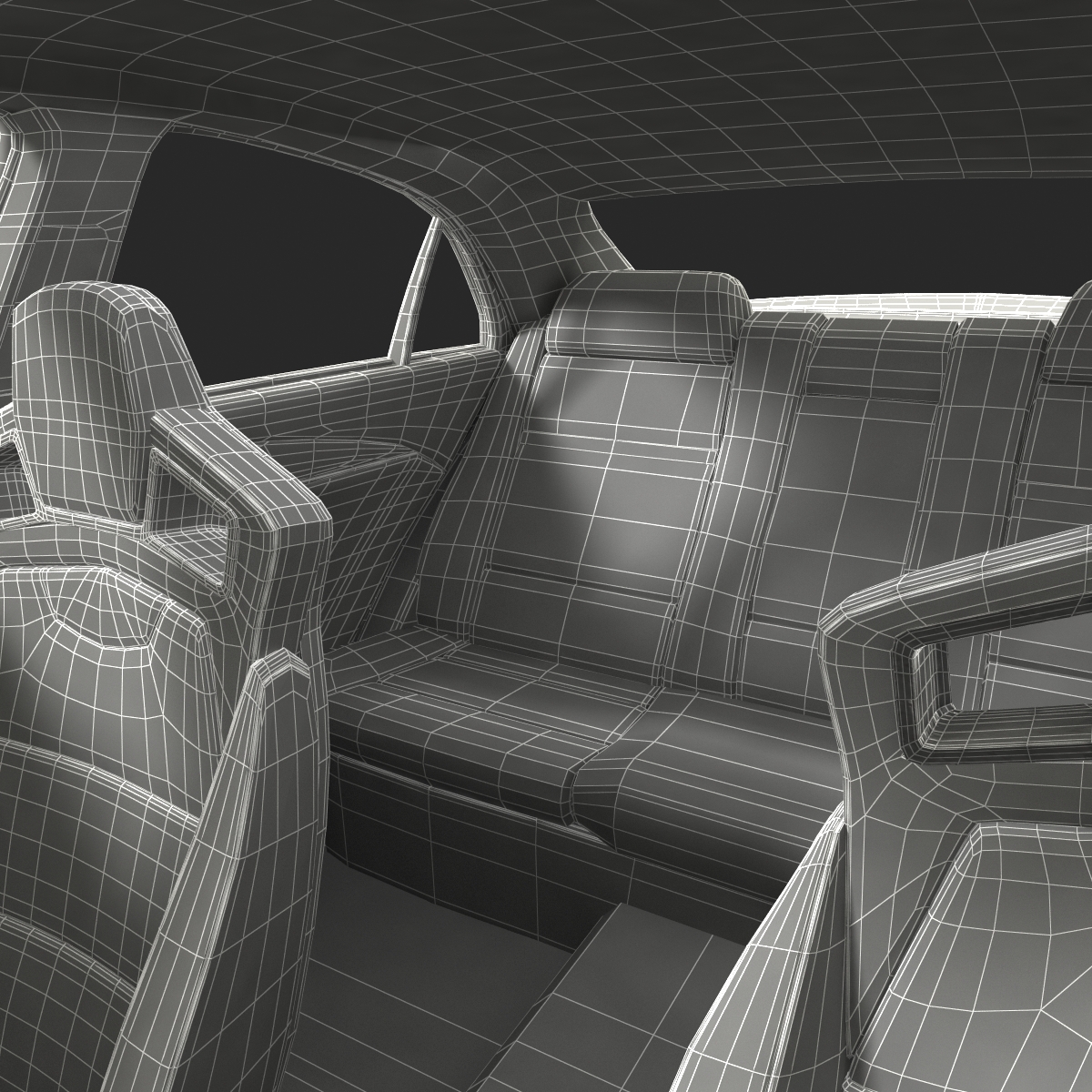 3D model Cadillac CTS-V 2016 Simple Interior