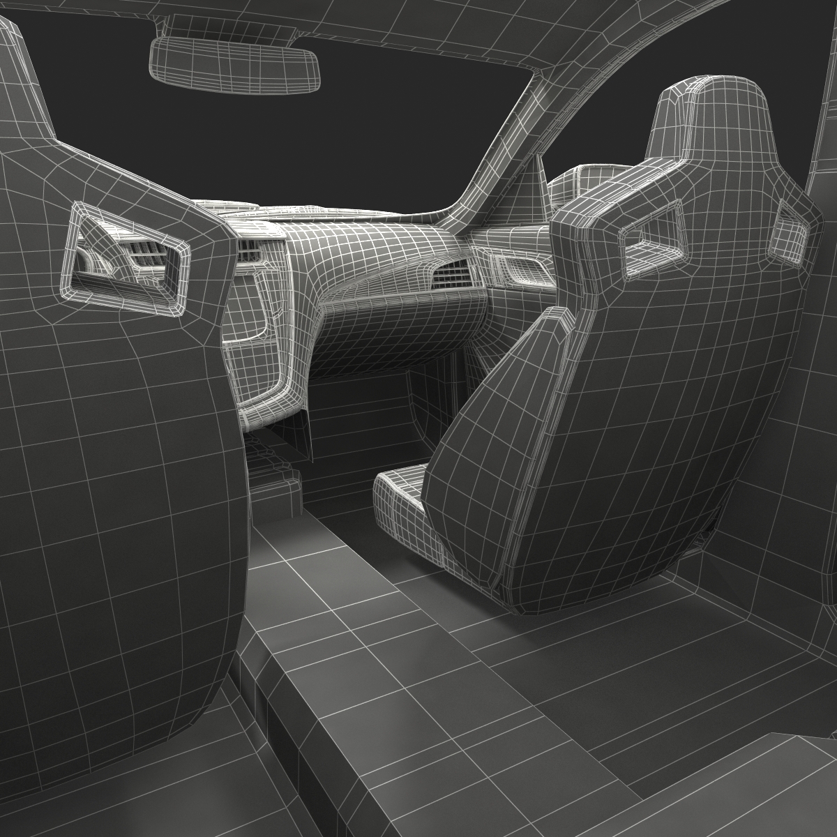 3D model Cadillac CTS-V 2016 Simple Interior