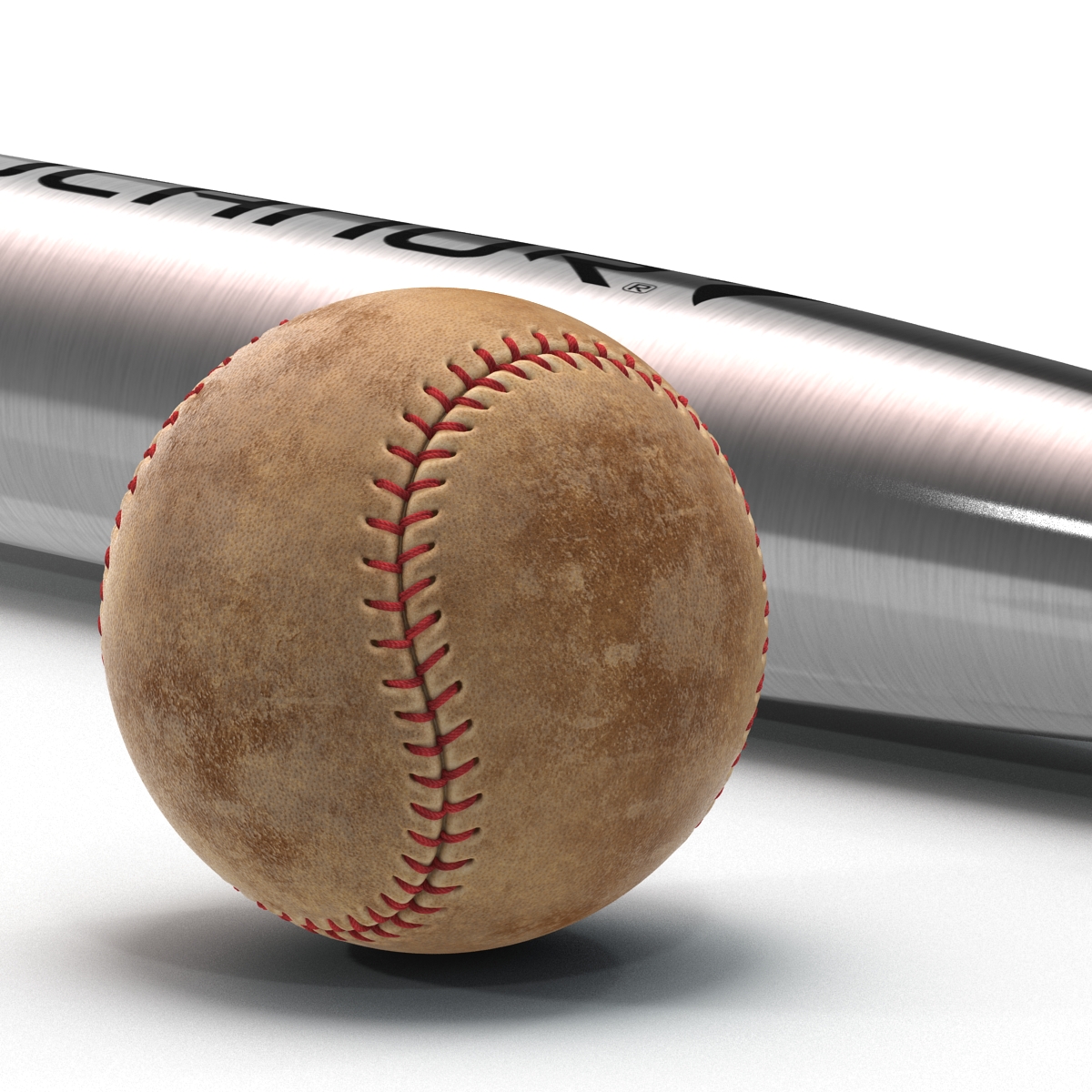 3D Baseball and Metal Baseball Bat