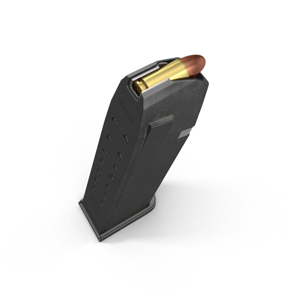 3D 9mm Ammo Clip model