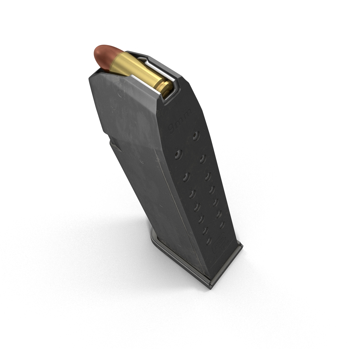 3D 9mm Ammo Clip model