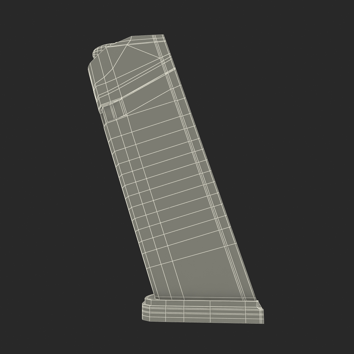 3D 9mm Ammo Clip model